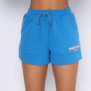 White fox offstage lounge shorts
